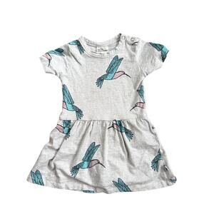 Milk and Masuki Organic Cotton Hummingbird Dress 6-12M